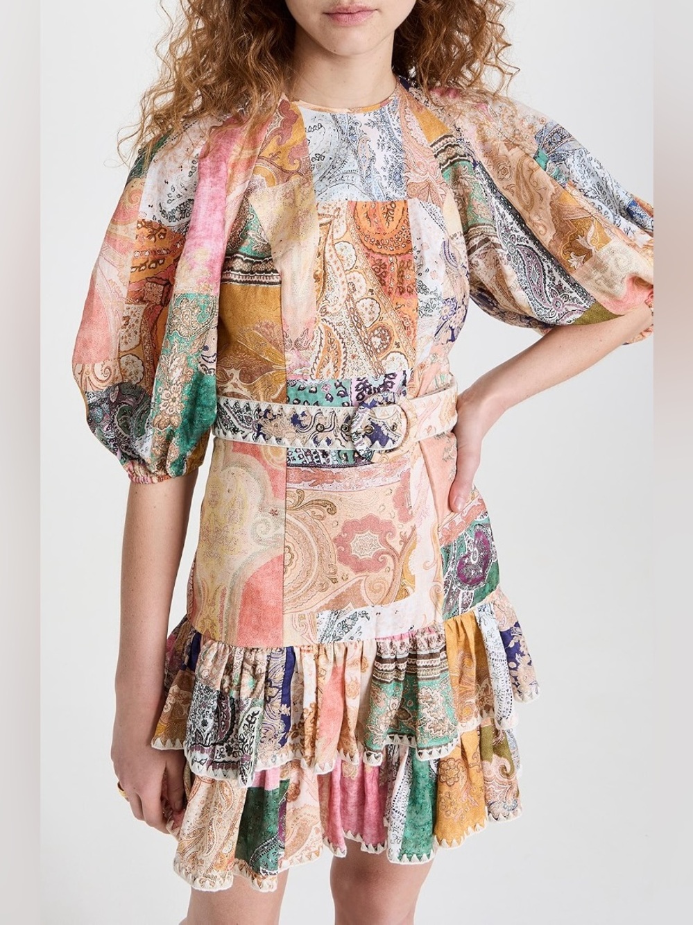Zimmermann Anneke Ruffle Hem Mini Dress | Size 2